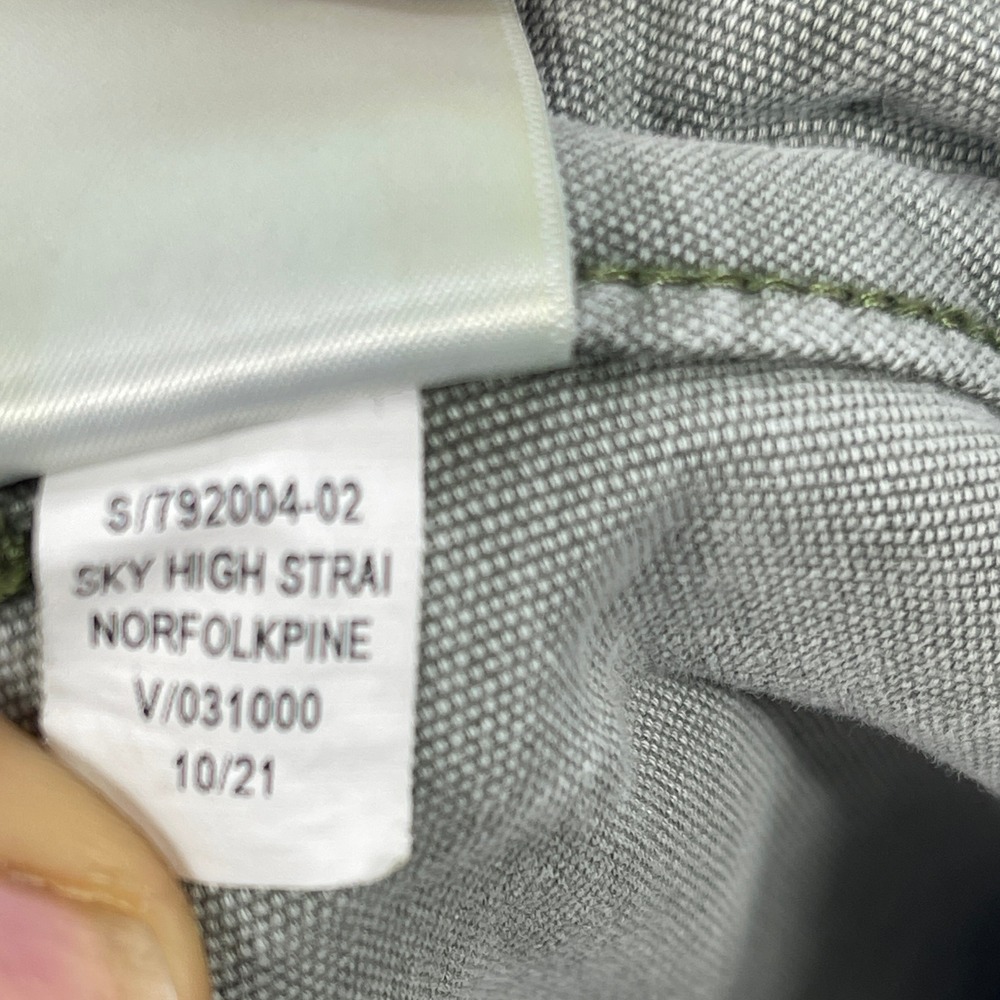 Old Navy Pants Women 14 Green Utility Carpenter High Waisted Cinch Back Canvas - Picture 11 of 16
